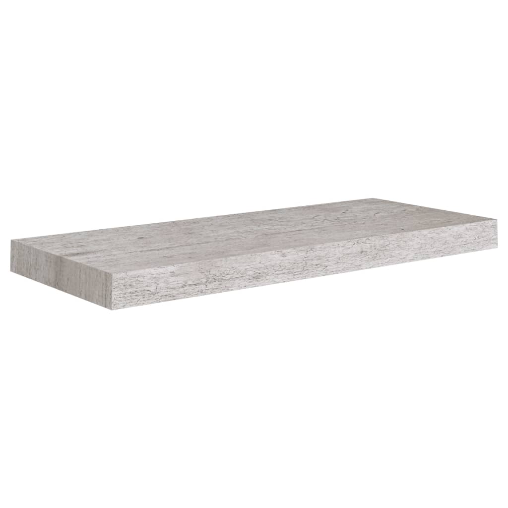 Plovoucí Nástěnná Police Betonově Šedá 60 X 23,5 X 3,8 Cm Mdf Betonová Šedá