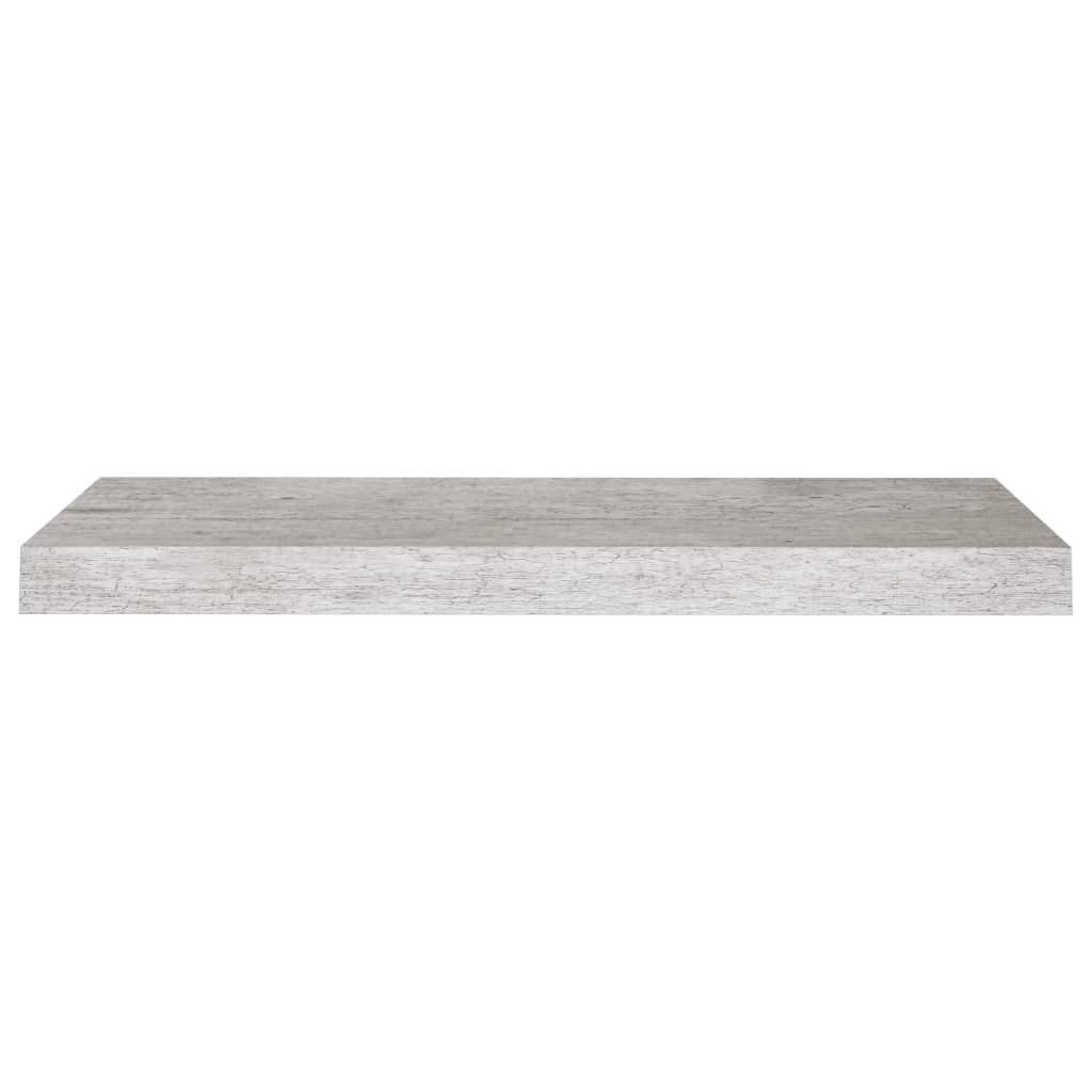 Plovoucí Nástěnné Police 2 Ks Betonově Šedé 60X23,5X3,8 Cm Mdf