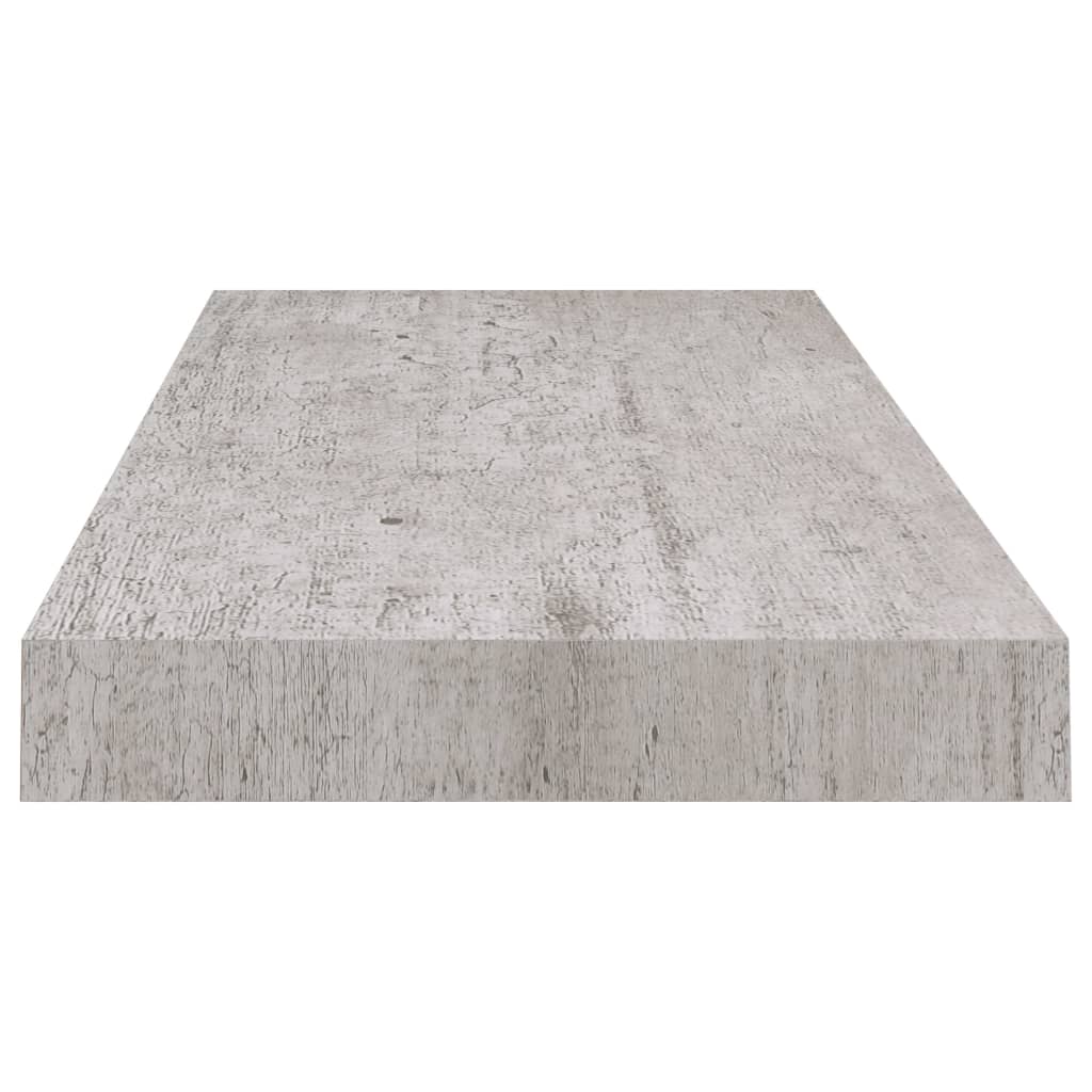 Plovoucí Nástěnné Police 4 Ks Betonově Šedé 60X23,5X3,8 Cm Mdf Betonová Šedá
