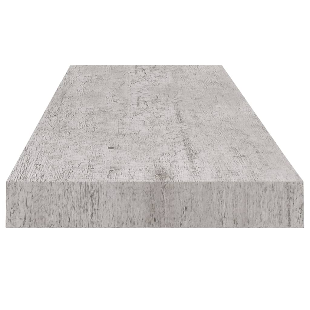 Plovoucí Nástěnné Police 4 Ks Betonově Šedé 80X23,5X3,8 Cm Mdf Betonová Šedá