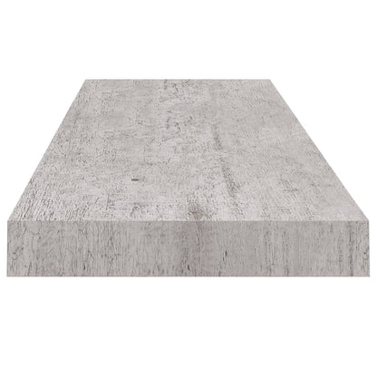 Plovoucí Nástěnné Police 4 Ks Betonově Šedé 80X23,5X3,8 Cm Mdf Betonová Šedá
