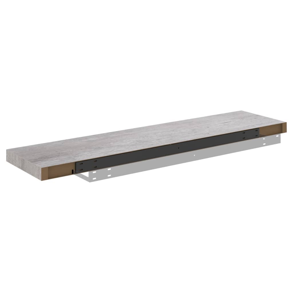 Plovoucí Nástěnná Police Betonově Šedá 90 X 23,5 X 3,8 Cm Mdf Betonová Šedá