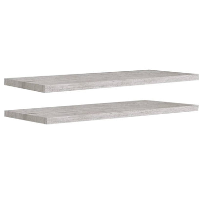 Plovoucí Nástěnné Police 2 Ks Betonově Šedé 90X23,5X3,8 Cm Mdf Betonová Šedá