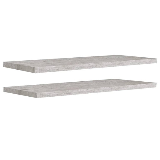 Plovoucí Nástěnné Police 2 Ks Betonově Šedé 90X23,5X3,8 Cm Mdf Betonová Šedá