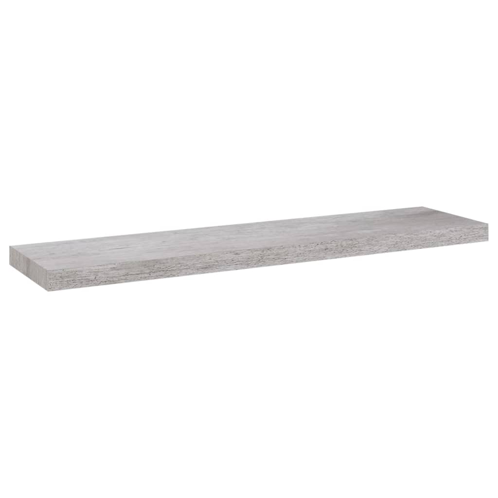 Plovoucí Nástěnné Police 2 Ks Betonově Šedé 90X23,5X3,8 Cm Mdf Betonová Šedá