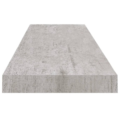 Plovoucí Nástěnné Police 2 Ks Betonově Šedé 90X23,5X3,8 Cm Mdf Betonová Šedá