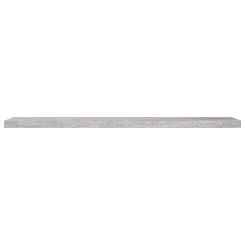 Plovoucí Nástěnné Police 2 Ks Betonově Šedé 120X23,5X3,8 Cm Mdf Betonová Šedá