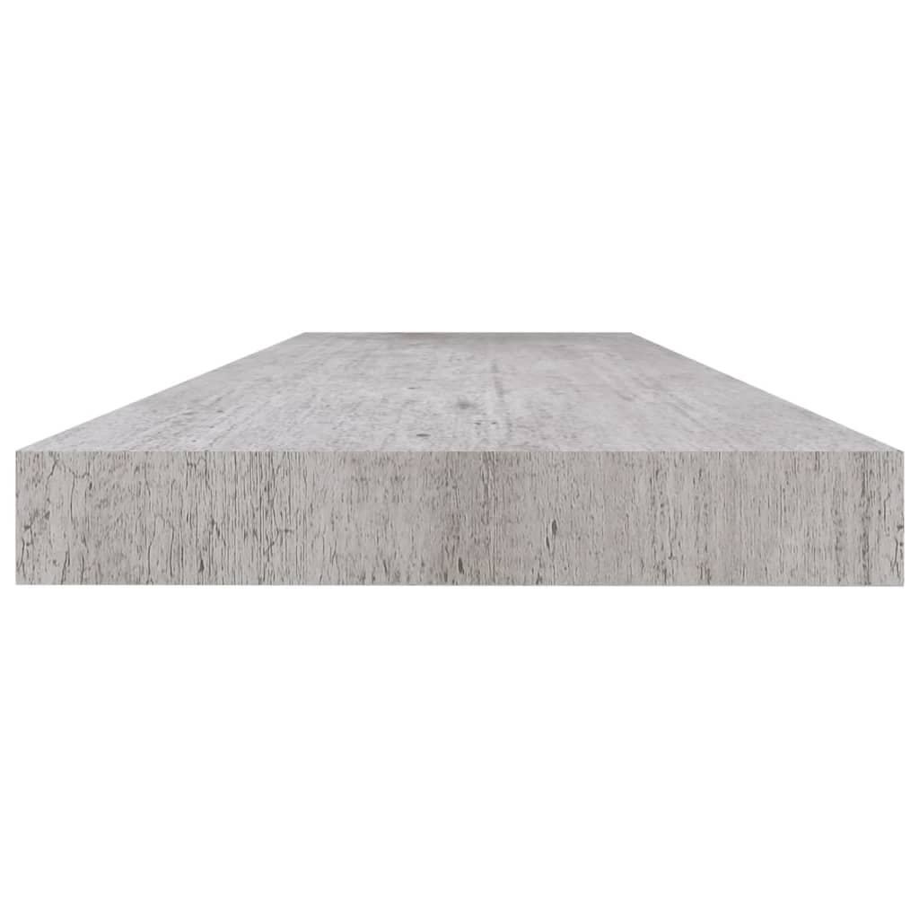 Plovoucí Nástěnné Police 2 Ks Betonově Šedé 120X23,5X3,8 Cm Mdf Betonová Šedá