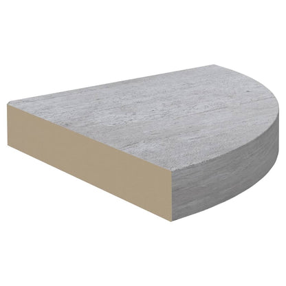 Nástěnné Rohové Police 4 Ks Betonově Šedé 25 X 25 X 3,8 Cm Mdf Betonová Šedá