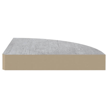 Nástěnné Rohové Police 4 Ks Betonově Šedé 25 X 25 X 3,8 Cm Mdf Betonová Šedá
