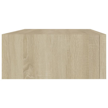 Nástěnná Police Se Zásuvkou 40 X 23,5 X 10 Cm Mdf Dub