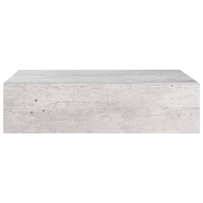 Nástěnná Police Se Zásuvkou Betonově Šedá 40 X 23,5 X 10 Cm Mdf Betonová Šedá