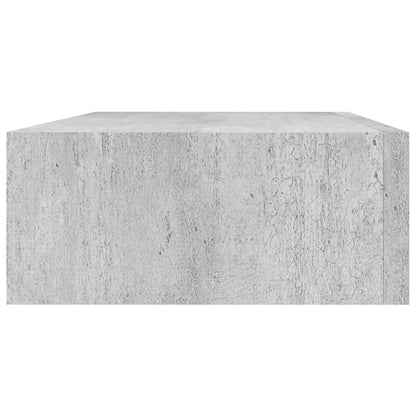Nástěnná Police Se Zásuvkou Betonově Šedá 40 X 23,5 X 10 Cm Mdf Betonová Šedá