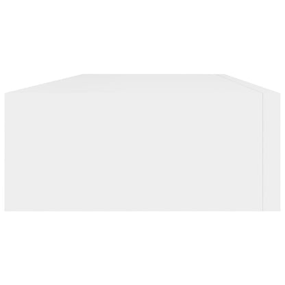 Nástěnné Police Se Zásuvkou 2 Ks Bílé 60 X 23,5 X 10 Cm Mdf Bílá