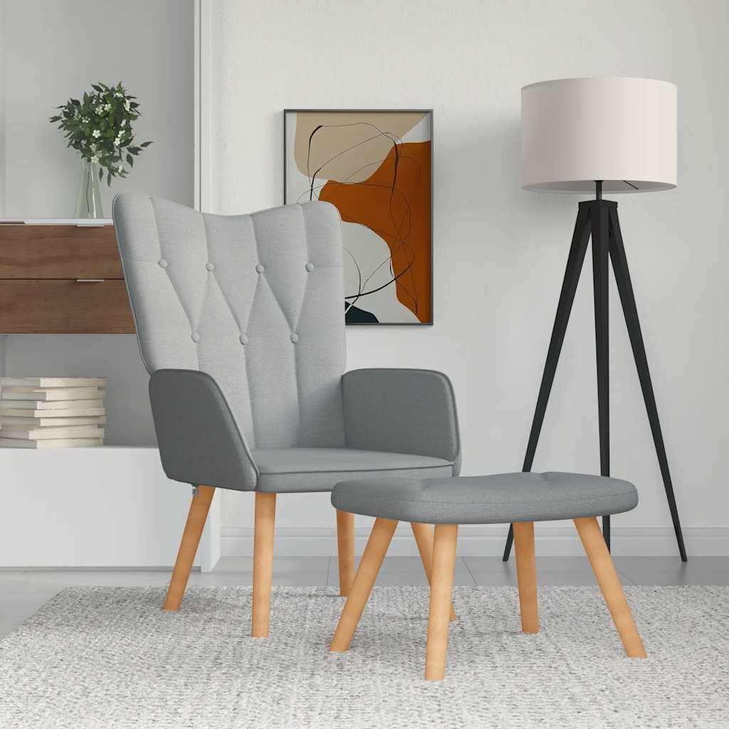 Relaxační Křeslo Se Stoličkou Textil