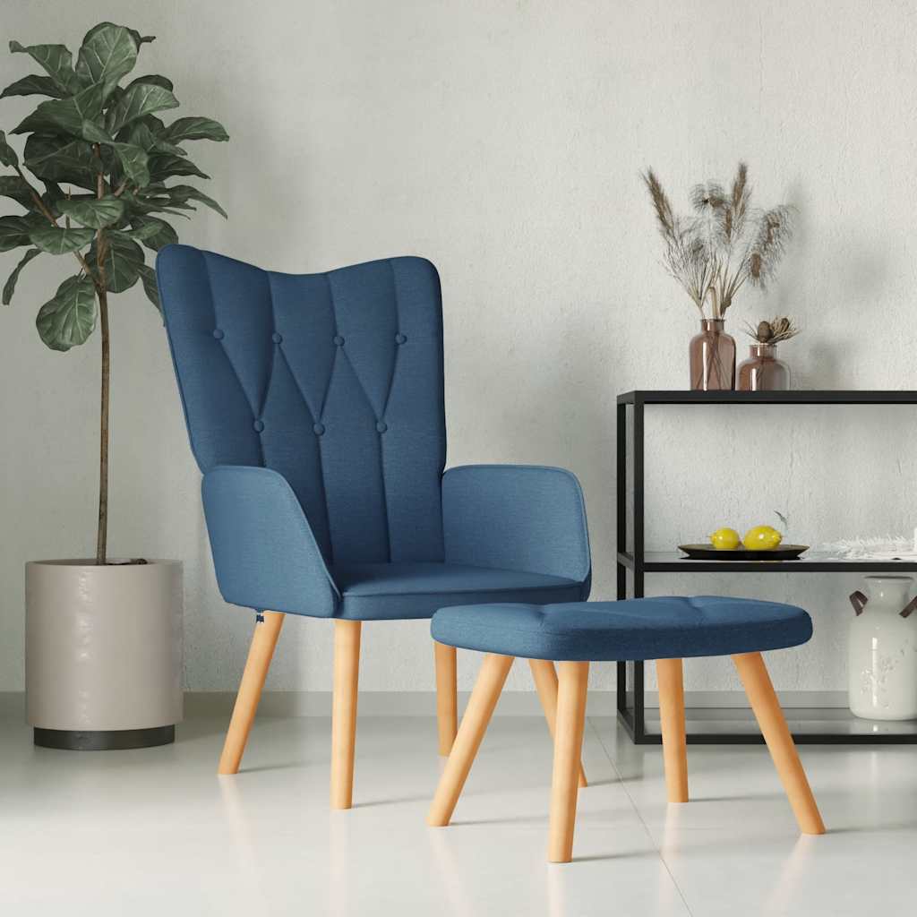 Relaxační Křeslo Se Stoličkou Textil