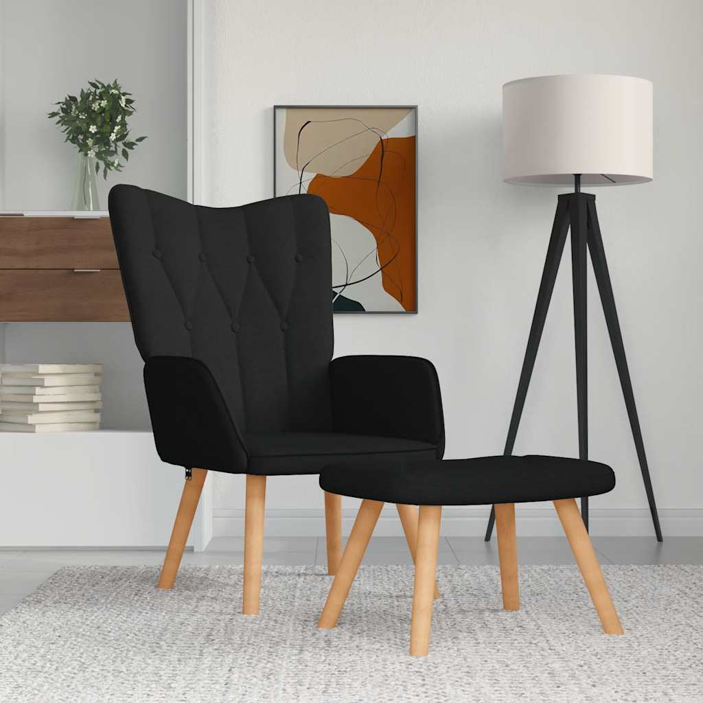 Relaxační Křeslo Se Stoličkou Textil