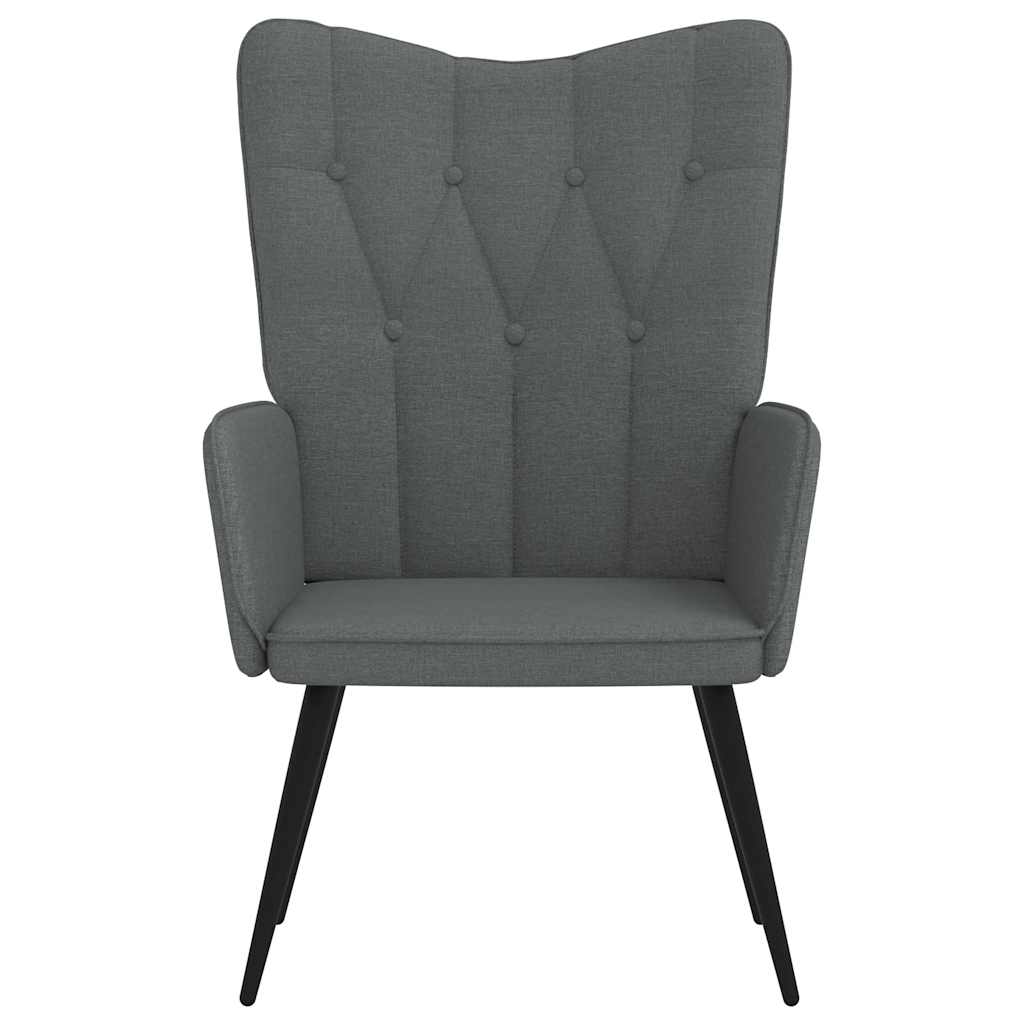 Relaxační Křeslo Tmavě Šedé Textil