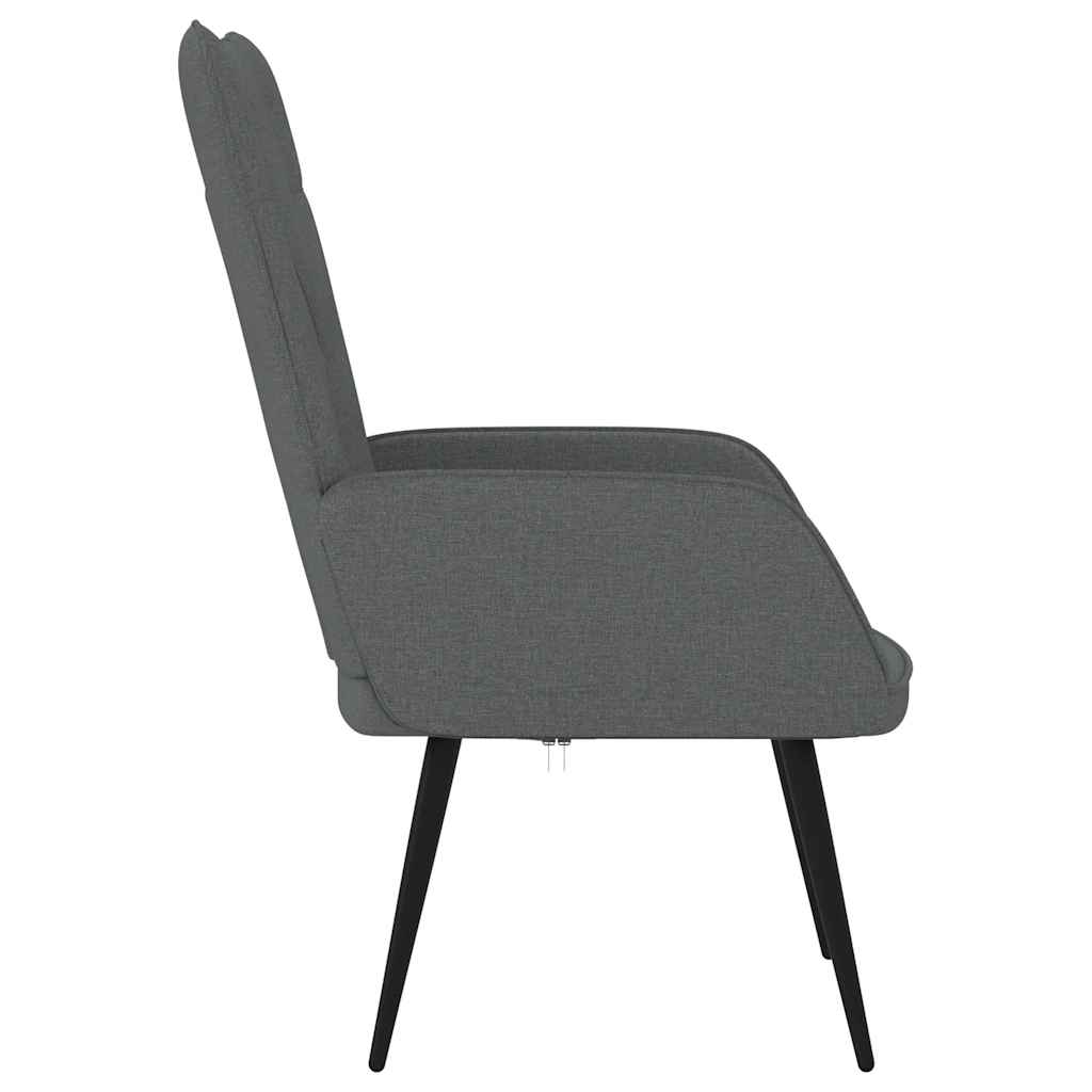 Relaxační Křeslo Tmavě Šedé Textil