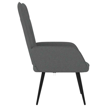 Relaxační Křeslo Tmavě Šedé Textil