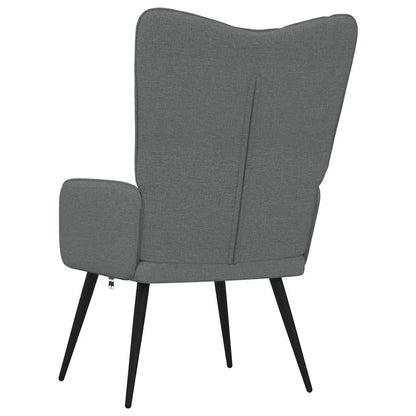Relaxační Křeslo Tmavě Šedé Textil