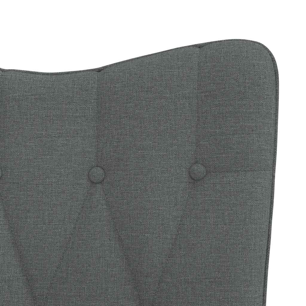Relaxační Křeslo Tmavě Šedé Textil