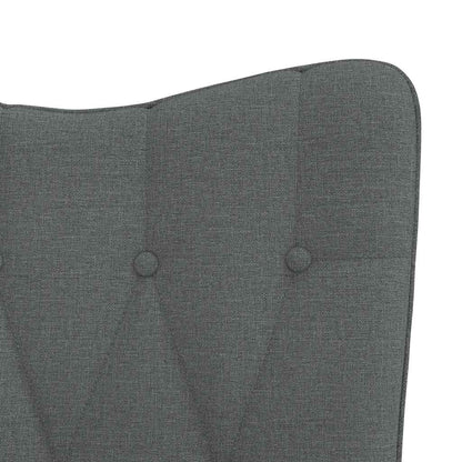 Relaxační Křeslo Tmavě Šedé Textil