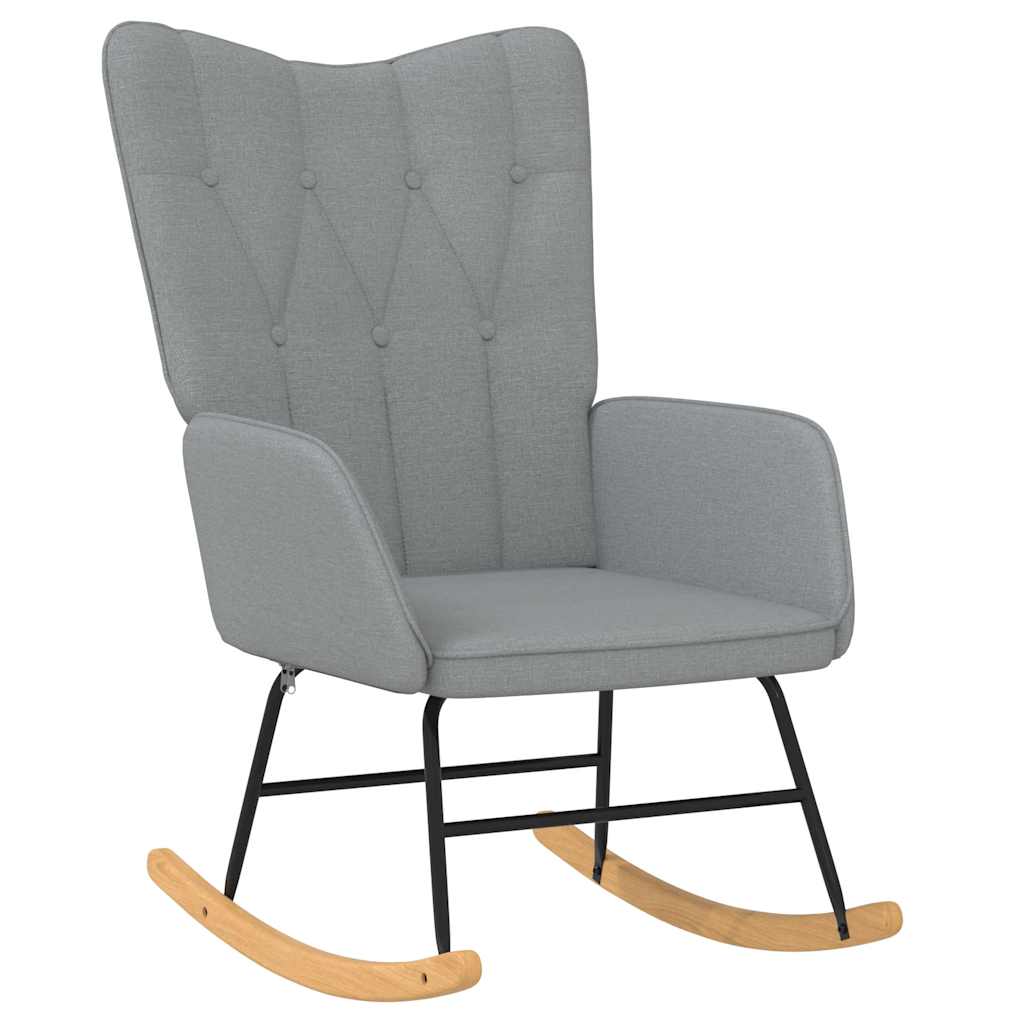 Houpací Křeslo Světle Šedé Textil