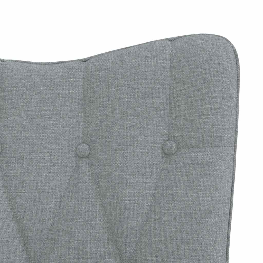 Houpací Křeslo Světle Šedé Textil