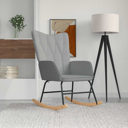 Houpací Křeslo Světle Šedé Textil
