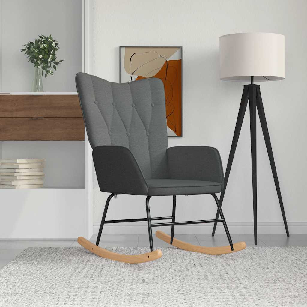 Houpací Křeslo Světle Šedé Textil