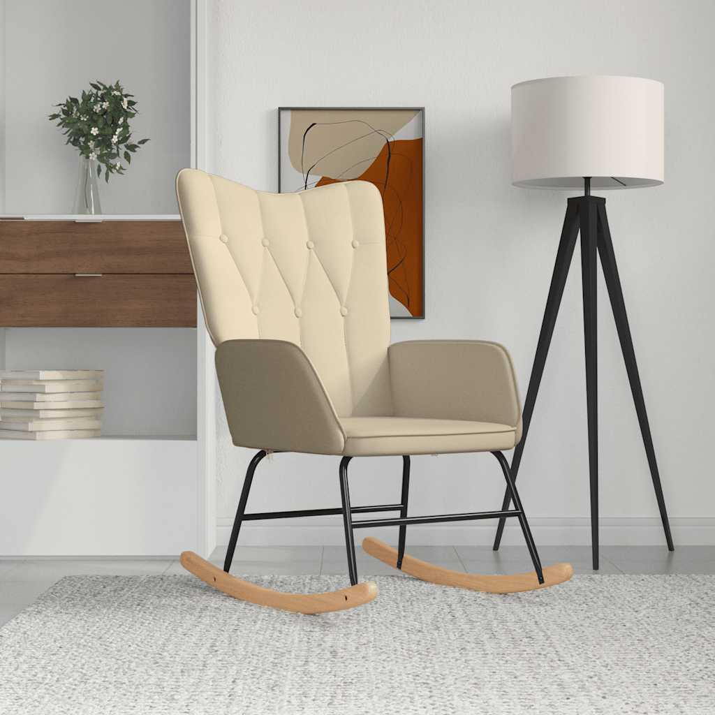 Houpací Křeslo Světle Šedé Textil