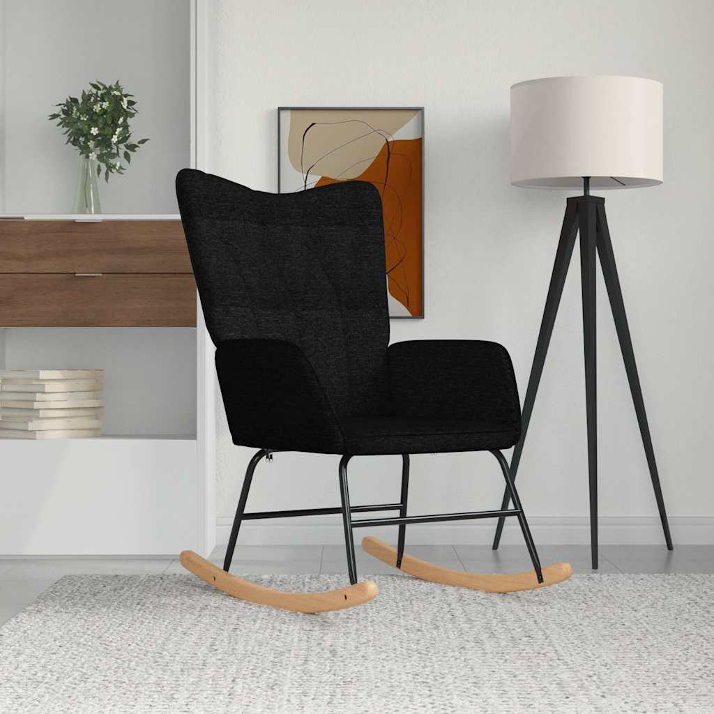 Houpací Křeslo Světle Šedé Textil