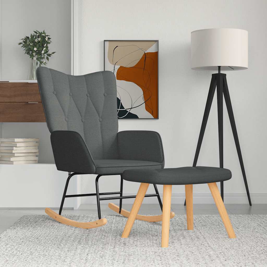 Houpací Křeslo Světle Šedé Textil