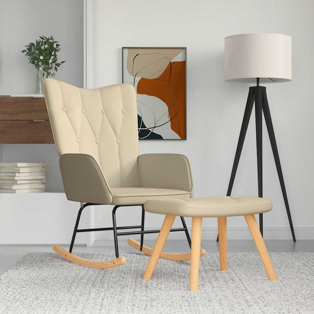 Houpací Křeslo Světle Šedé Textil