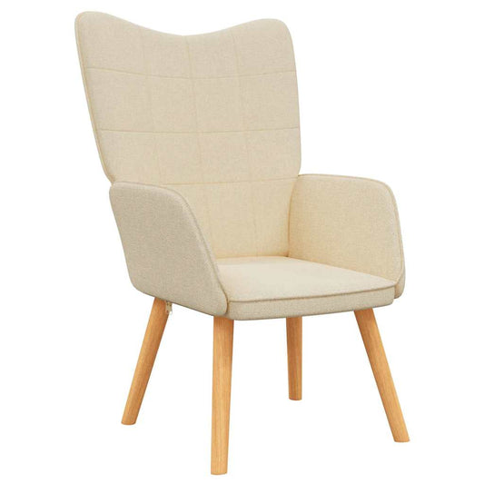 Relaxační Křeslo Krémové Textil