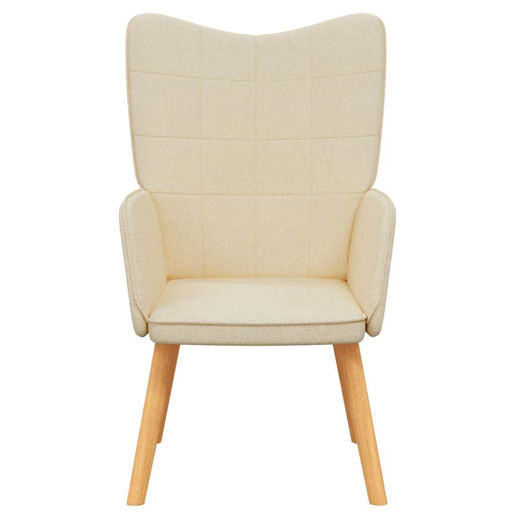 Relaxační Křeslo Krémové Textil