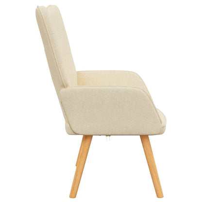 Relaxační Křeslo Krémové Textil