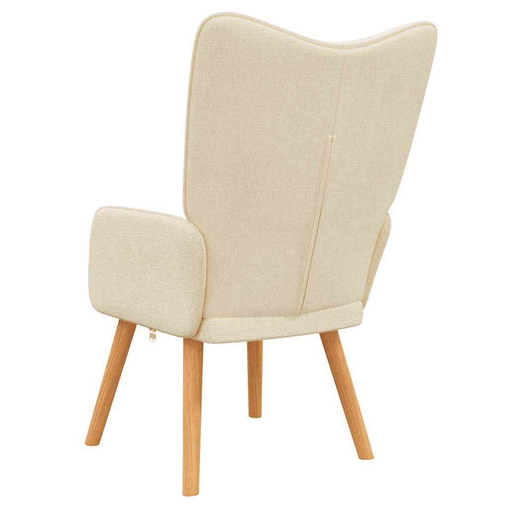 Relaxační Křeslo Krémové Textil