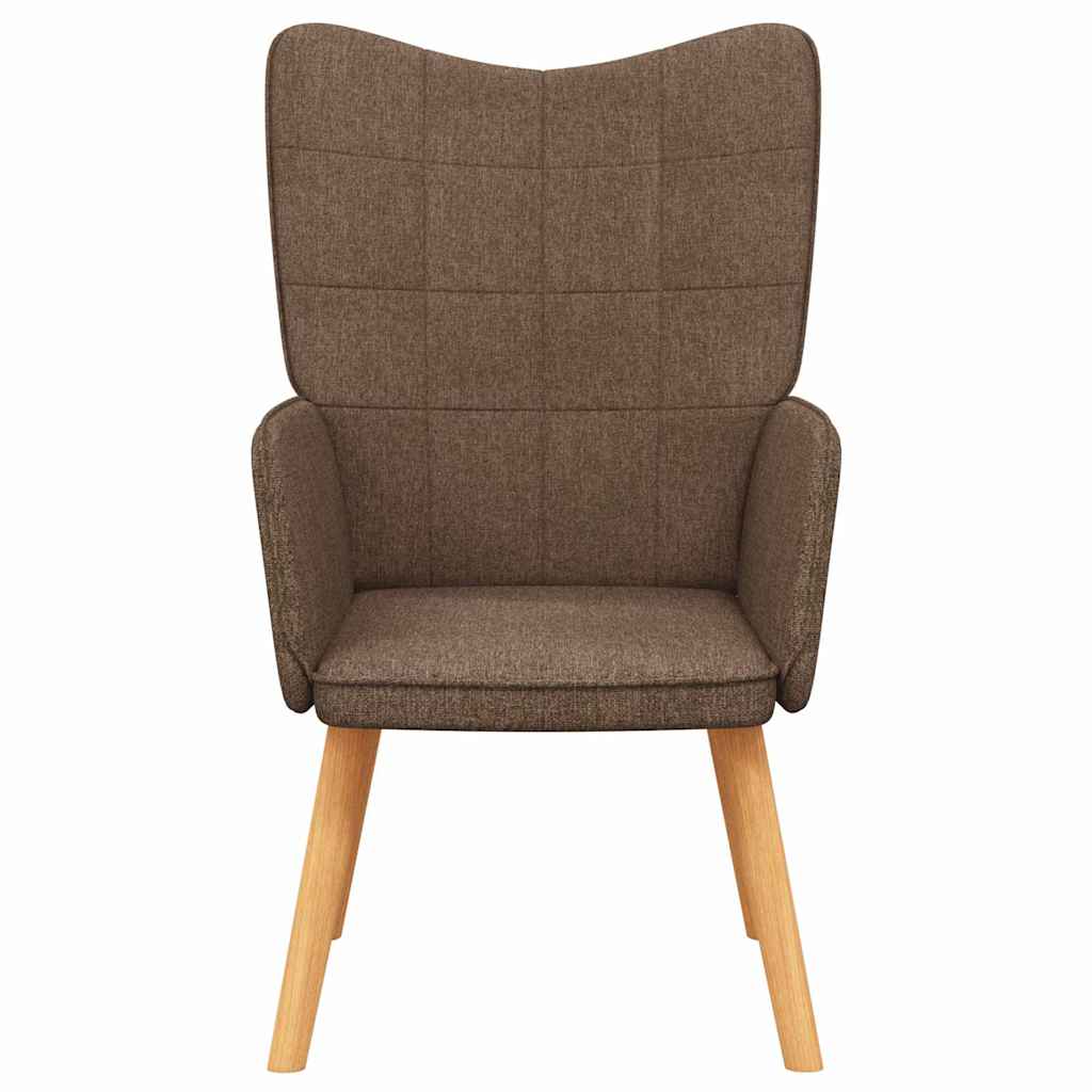 Relaxační Křeslo Hnědé Textil