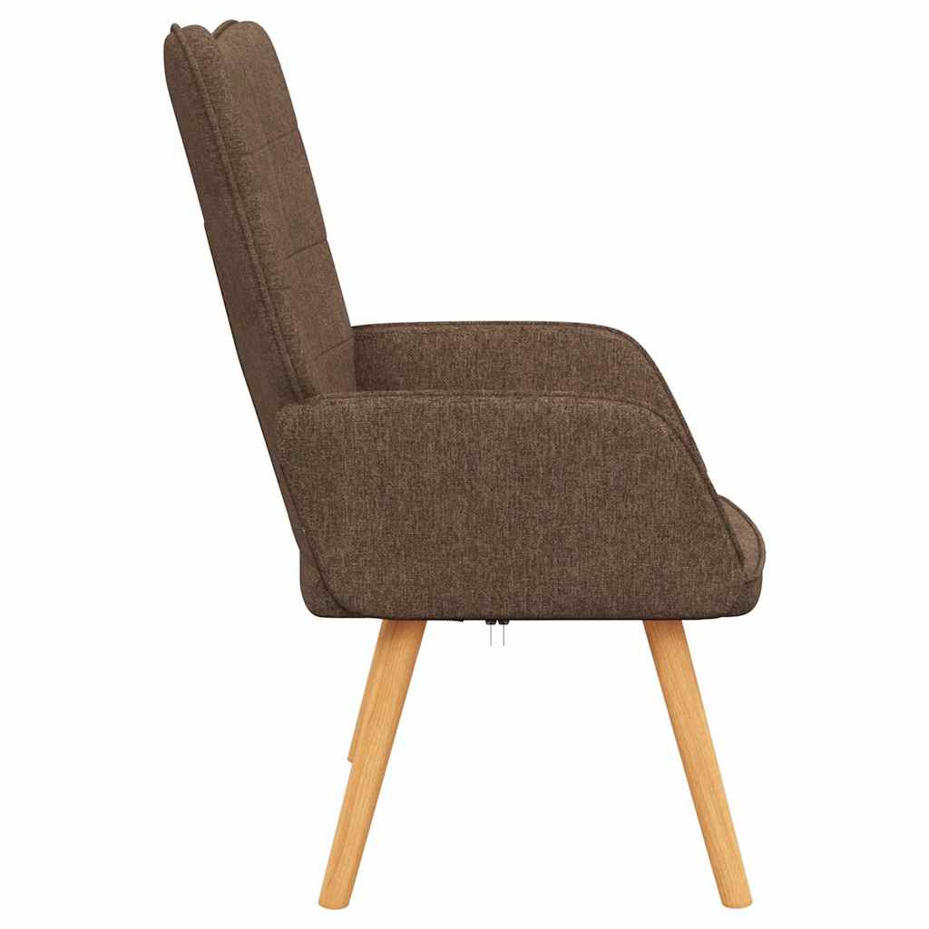 Relaxační Křeslo Hnědé Textil