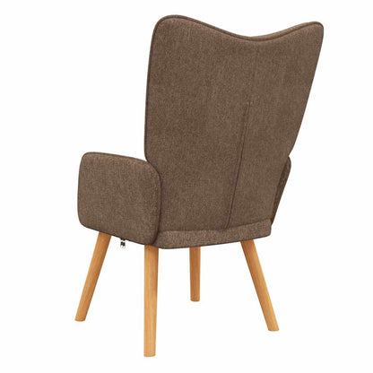 Relaxační Křeslo Hnědé Textil