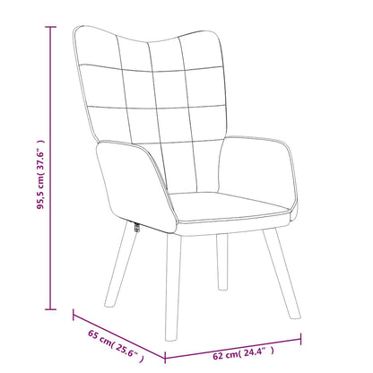 Relaxační Křeslo Hnědé Textil
