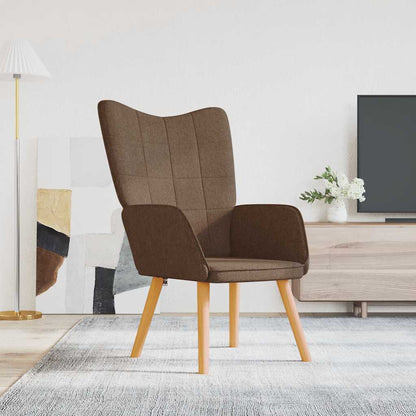 Relaxační Křeslo Hnědé Textil