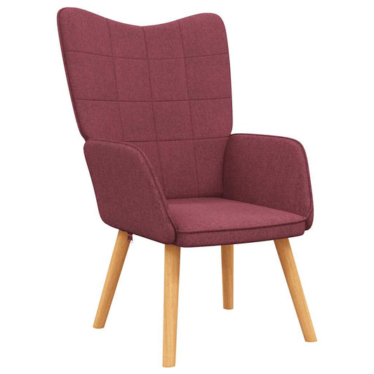 Relaxační Křeslo Vínové Textil