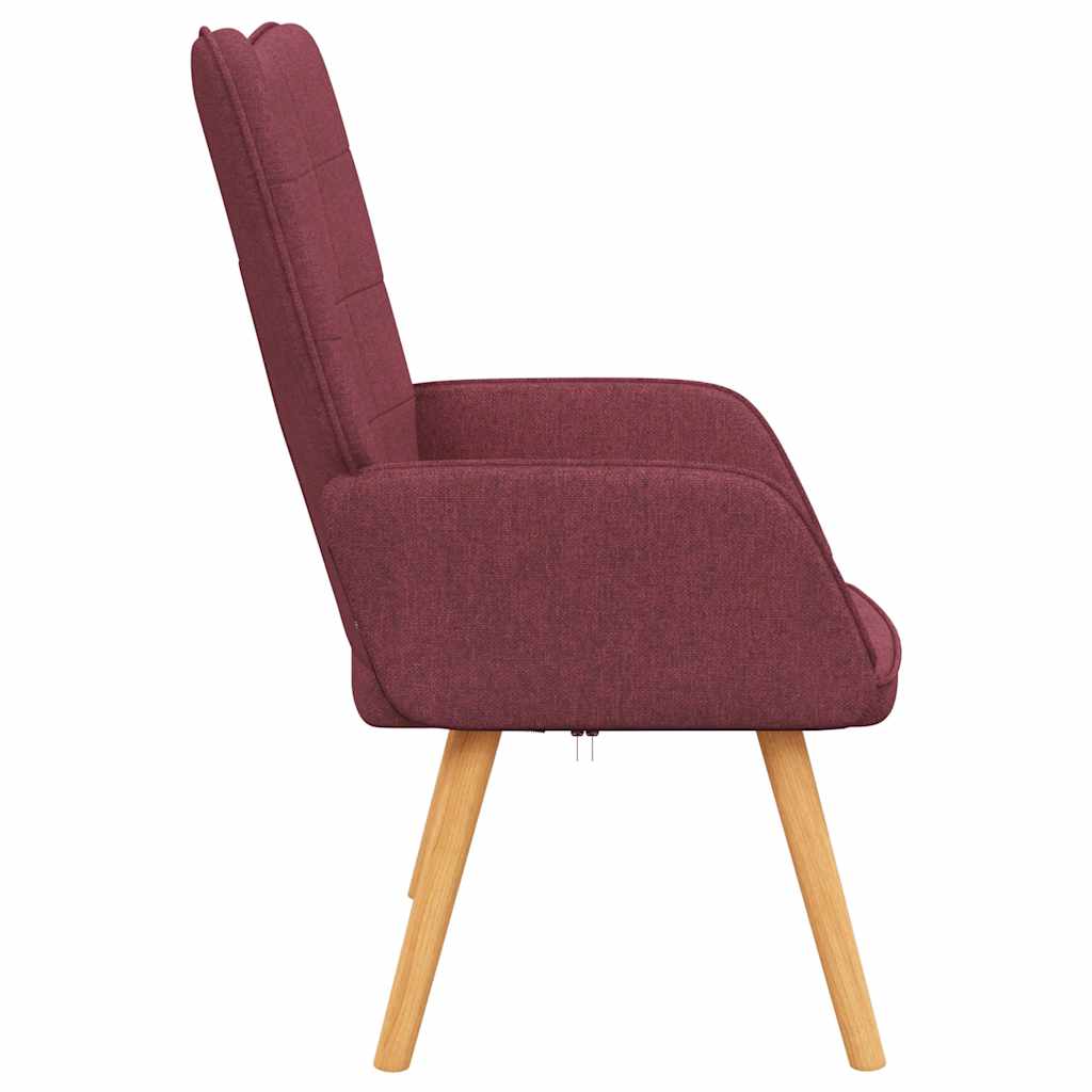 Relaxační Křeslo Vínové Textil