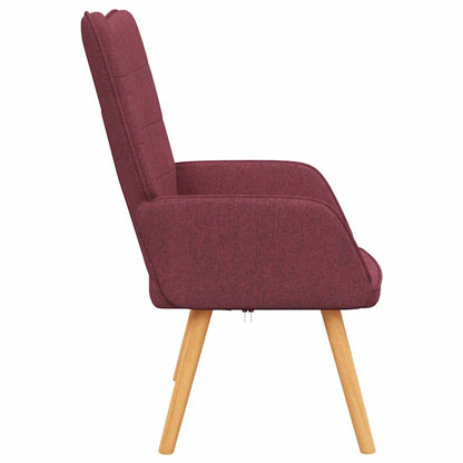 Relaxační Křeslo Vínové Textil