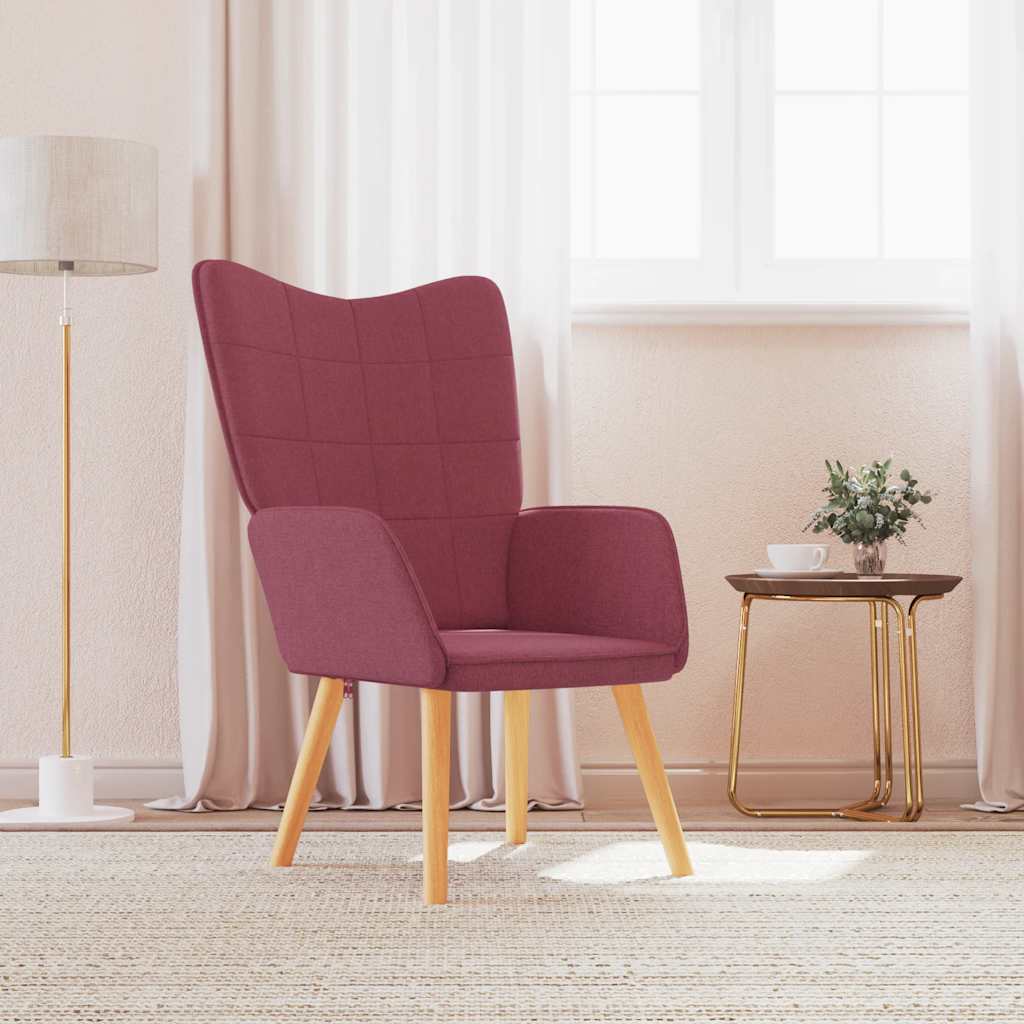 Relaxační Křeslo Vínové Textil