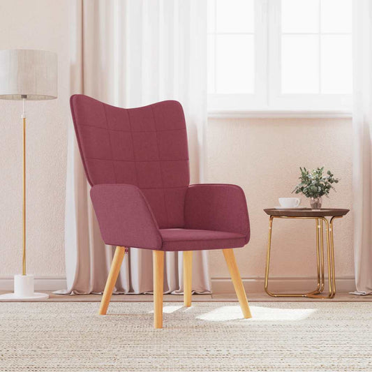Relaxační Křeslo Vínové Textil