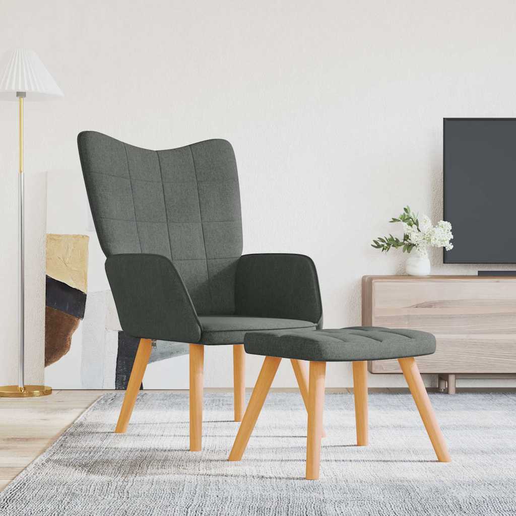 Relaxační Křeslo Se Stoličkou Textil